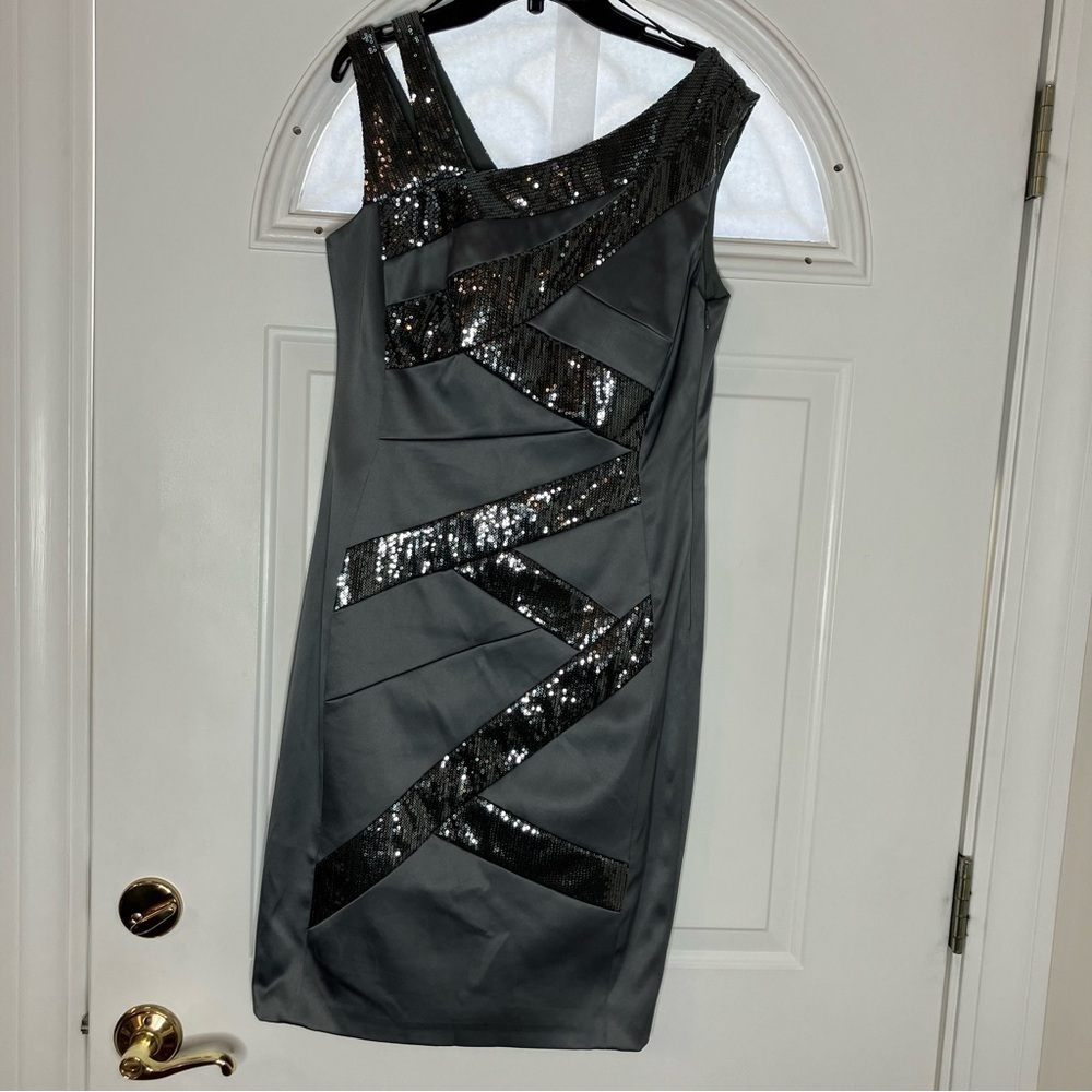 Signature by sangria gray dress size 8 - Picture 5 of 9